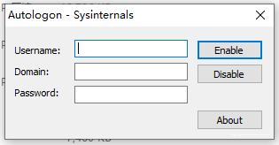 Autologon 设置自动登录